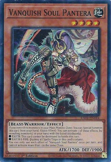 Vanquish Soul Pantera Quarter Century Stampede Yu-Gi-Oh! card