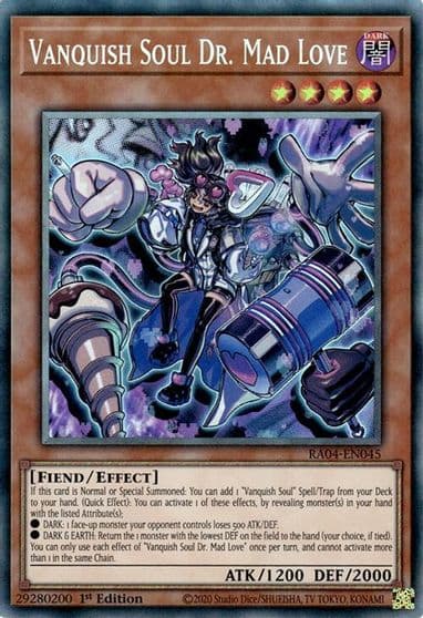 Vanquish Soul Dr Mad Love PCR Quarter Century Stampede Yu-Gi-Oh! card