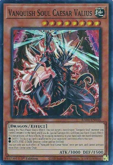 Vanquish Soul Caesar Valius Quarter Century Stampede Yu-Gi-Oh! card