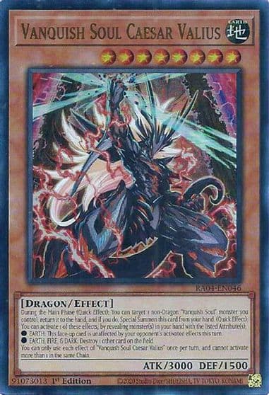 Vanquish Soul Caesar Valius UR Quarter Century Stampede Yu-Gi-Oh! card