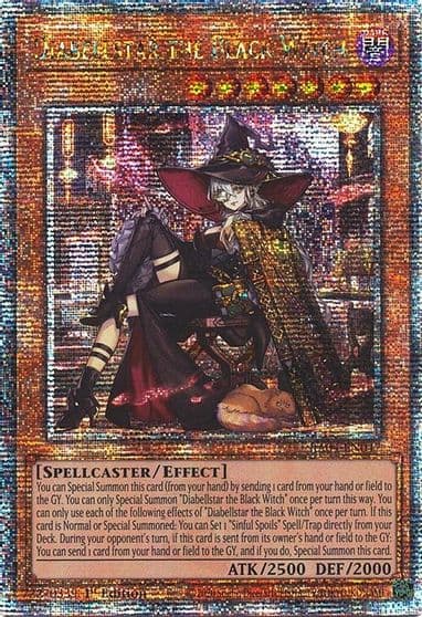 Diabellstar the Black Witch New Art Quarter Century Secret Rare Quarter Century Stampede Yu-Gi-Oh! card