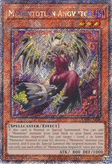 Mementotlan Angwitch Platinum Secret Rare Quarter Century Stampede Yu-Gi-Oh! card