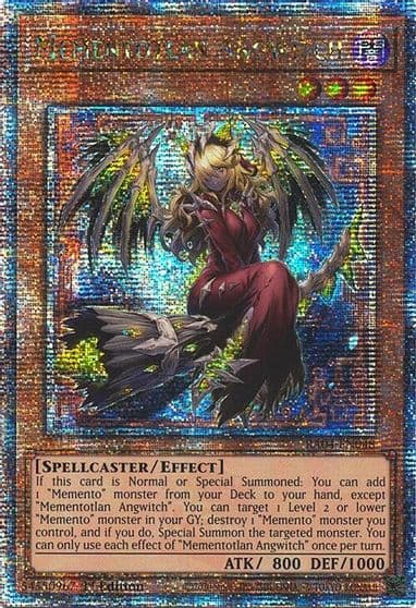 Mementotlan Angwitch Quarter Century Secret Rare Quarter Century Stampede Yu-Gi-Oh! card