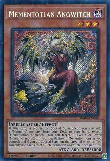 Mementotlan Angwitch Secret Rare Quarter Century Stampede Yu-Gi-Oh! card