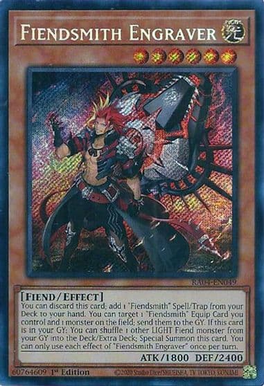 Fiendsmith Engraver Secret Rare Quarter Century Stampede Yu-Gi-Oh! card