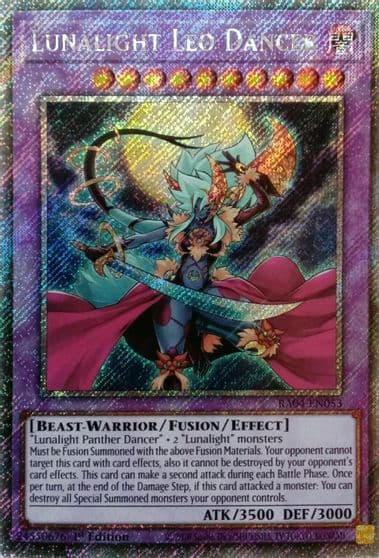 Lunalight Leo Dancer Platinum Secret Rare Quarter Century Stampede Yu-Gi-Oh! card