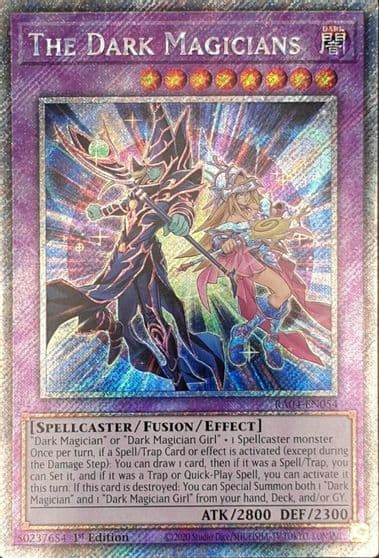The Dark Magicians Platinum Secret Rare Quarter Century Stampede Yu-Gi-Oh! card