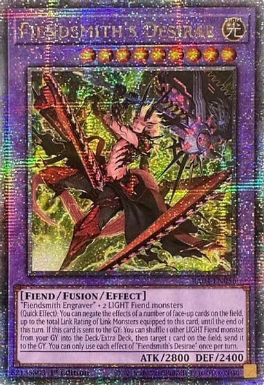 Fiendsmiths Desirae Quarter Century Secret Rare Quarter Century Stampede Yu-Gi-Oh! card