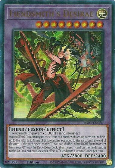 Fiendsmiths Desirae UR Quarter Century Stampede Yu-Gi-Oh! card