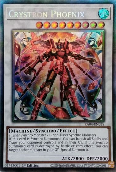 Crystron Phoenix PCR Quarter Century Stampede Yu-Gi-Oh! card