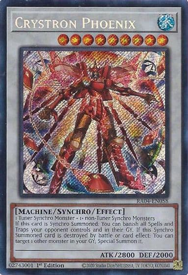 Crystron Phoenix Secret Rare Quarter Century Stampede Yu-Gi-Oh! card