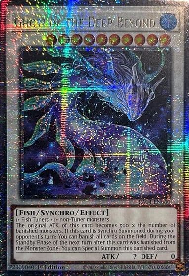 Ghoti of the Deep Beyond Quarter Century Secret Rare Quarter Century Stampede Yu-Gi-Oh! card