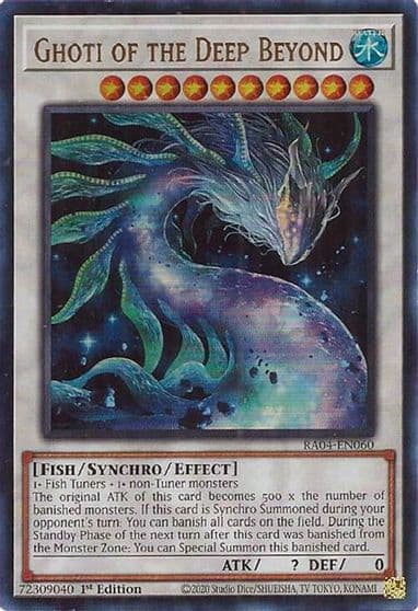 Ghoti of the Deep Beyond UR Quarter Century Stampede Yu-Gi-Oh! card