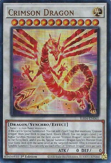 Crimson Dragon UR Quarter Century Stampede Yu-Gi-Oh! card