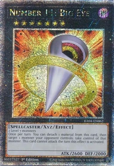 Number 11 Big Eye Quarter Century Secret Rare Quarter Century Stampede Yu-Gi-Oh! card