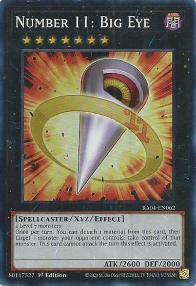 Number 11 Big Eye Quarter Century Stampede Yu-Gi-Oh! card