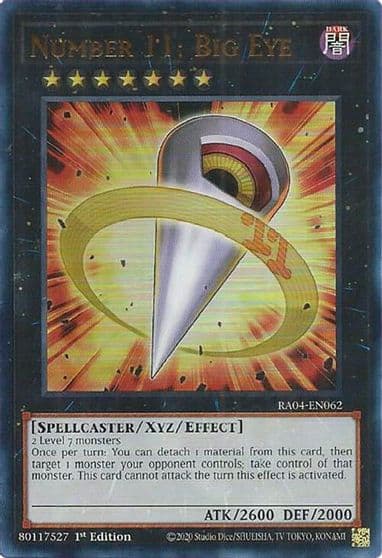 Number 11 Big Eye UR Quarter Century Stampede Yu-Gi-Oh! card