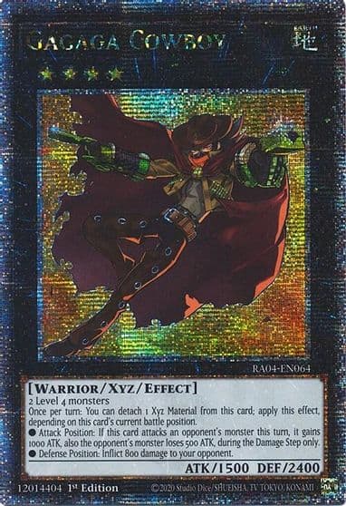 Gagaga Cowboy Quarter Century Secret Rare Quarter Century Stampede Yu-Gi-Oh! card