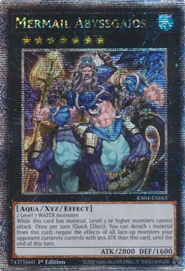 Mermail Abyssgaios Quarter Century Secret Rare Quarter Century Stampede Yu-Gi-Oh! card