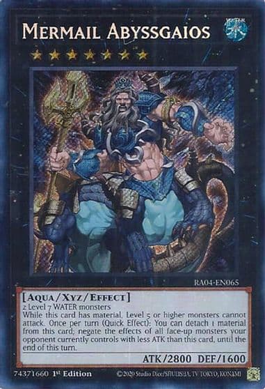 Mermail Abyssgaios Secret Rare Quarter Century Stampede Yu-Gi-Oh! card