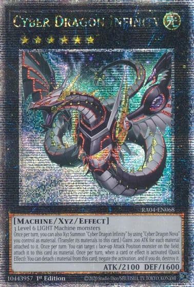 Cyber Dragon Infinity Alternate Art Quarter Century Secret Rare Quarter Century Stampede Yu-Gi-Oh! card