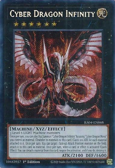 Cyber Dragon Infinity Secret Rare Quarter Century Stampede Yu-Gi-Oh! card