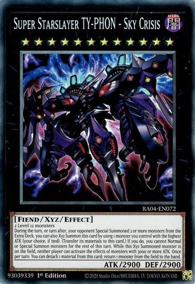Super Starslayer TY PHON Sky Crisis PCR Quarter Century Stampede Yu-Gi-Oh! card