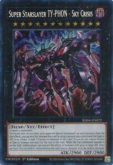 Super Starslayer TY PHON Sky Crisis Secret Rare Quarter Century Stampede Yu-Gi-Oh! card
