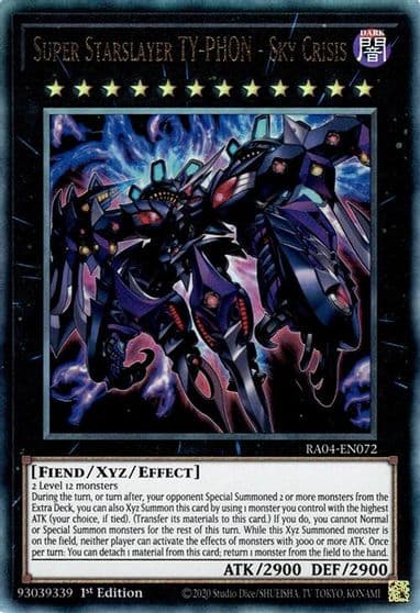 Super Starslayer TY PHON Sky Crisis PUR Quarter Century Stampede Yu-Gi-Oh! card
