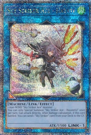 Sky Striker Ace Hayate New Art Quarter Century Secret Rare Quarter Century Stampede Yu-Gi-Oh! card