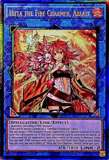 Hiita the Fire Charmer Ablaze PUR Quarter Century Stampede Yu-Gi-Oh! card