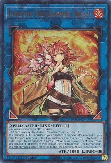 Hiita the Fire Charmer Ablaze UR Quarter Century Stampede Yu-Gi-Oh! card