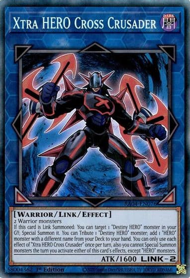 Xtra HERO Cross Crusader PCR Quarter Century Stampede Yu-Gi-Oh! card