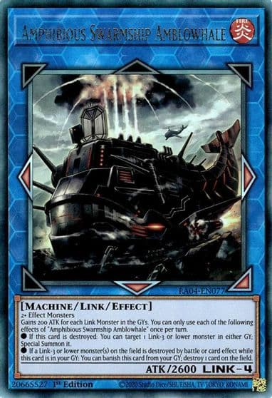 Amphibious Swarmship Amblowhale PUR Quarter Century Stampede Yu-Gi-Oh! card
