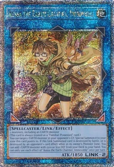 Aussa the Earth Charmer Immovable Quarter Century Secret Rare Quarter Century Stampede Yu-Gi-Oh! card