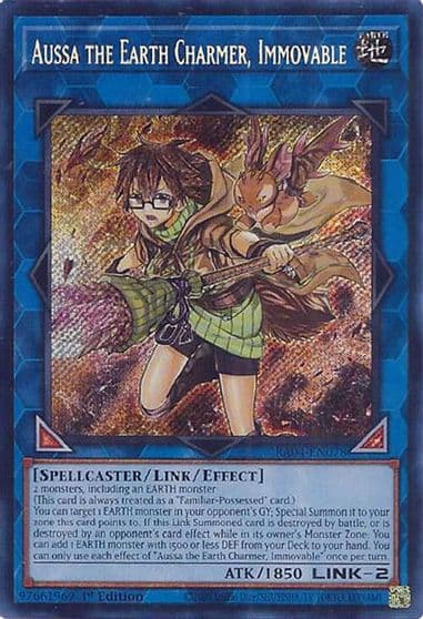 Aussa the Earth Charmer Immovable Secret Rare Quarter Century Stampede Yu-Gi-Oh! card