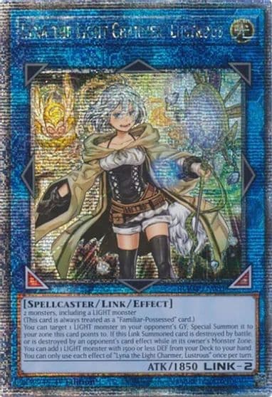 Lyna the Light Charmer Lustrous Quarter Century Secret Rare Quarter Century Stampede Yu-Gi-Oh! card