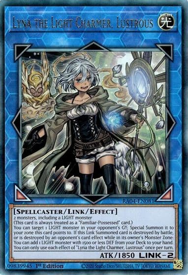 Lyna the Light Charmer Lustrous PUR Quarter Century Stampede Yu-Gi-Oh! card