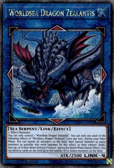 Worldsea Dragon Zealantis Quarter Century Secret Rare Quarter Century Stampede Yu-Gi-Oh! card