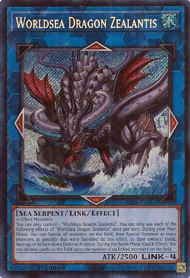 Worldsea Dragon Zealantis Secret Rare Quarter Century Stampede Yu-Gi-Oh! card