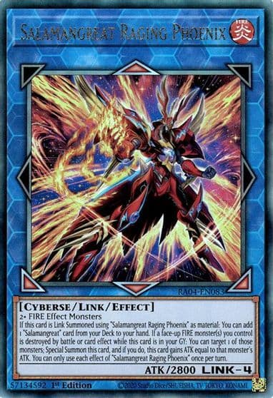Salamangreat Raging Phoenix PUR Quarter Century Stampede Yu-Gi-Oh! card