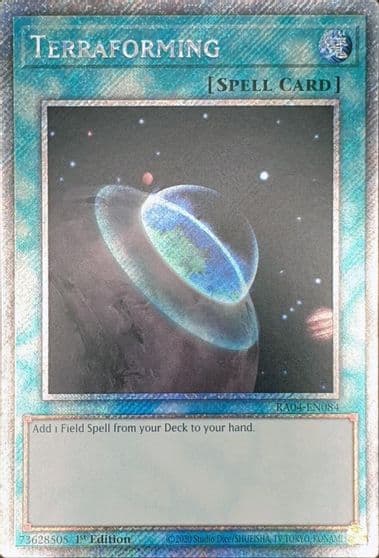 Terraforming Platinum Secret Rare Quarter Century Stampede Yu-Gi-Oh! card
