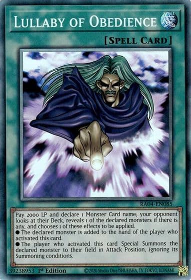 Lullaby of Obedience PCR Quarter Century Stampede Yu-Gi-Oh! card