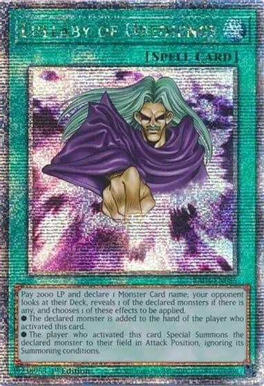 Lullaby of Obedience Quarter Century Secret Rare Quarter Century Stampede Yu-Gi-Oh! card