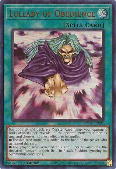 Lullaby of Obedience UR Quarter Century Stampede Yu-Gi-Oh! card