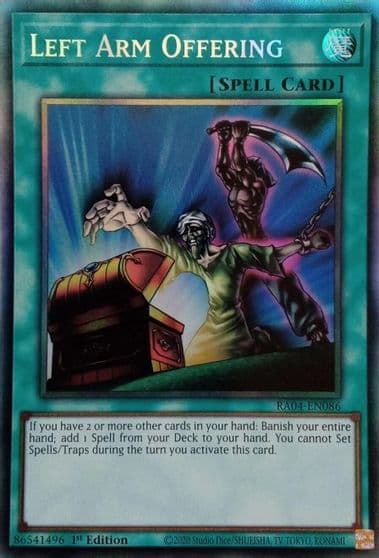 Left Arm Offering PCR Quarter Century Stampede Yu-Gi-Oh! card