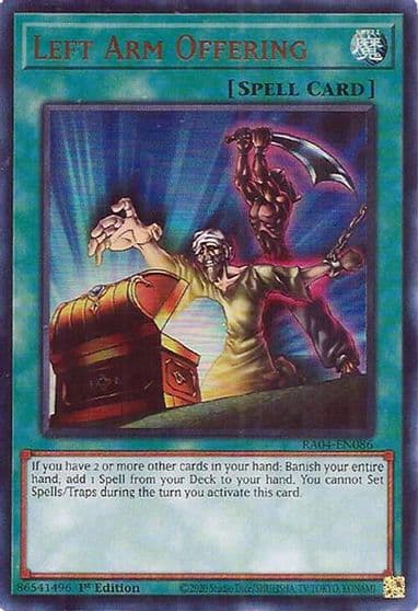 Left Arm Offering UR Quarter Century Stampede Yu-Gi-Oh! card