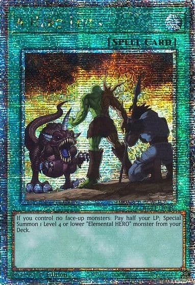 A Hero Lives Quarter Century Secret Rare Quarter Century Stampede Yu-Gi-Oh! card