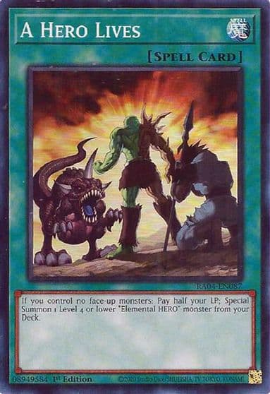 A Hero Lives Quarter Century Stampede Yu-Gi-Oh! card