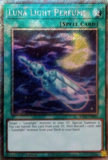 Luna Light Perfume Platinum Secret Rare Quarter Century Stampede Yu-Gi-Oh! card